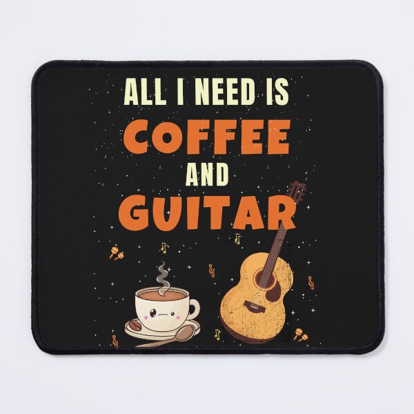 Item preview, All I Need Is Coffee And Guitar Funny Guitar Lover Design designed and sold by Joyful-Pixel.