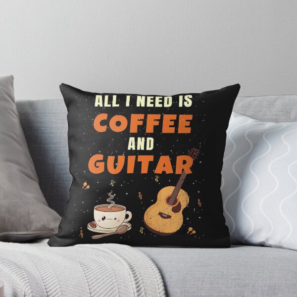 Item preview, All I Need Is Coffee And Guitar Funny Guitar Lover Design designed and sold by Joyful-Pixel.