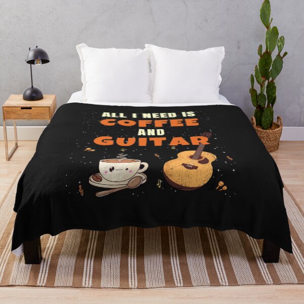 Item preview, All I Need Is Coffee And Guitar Funny Guitar Lover Design designed and sold by Joyful-Pixel.