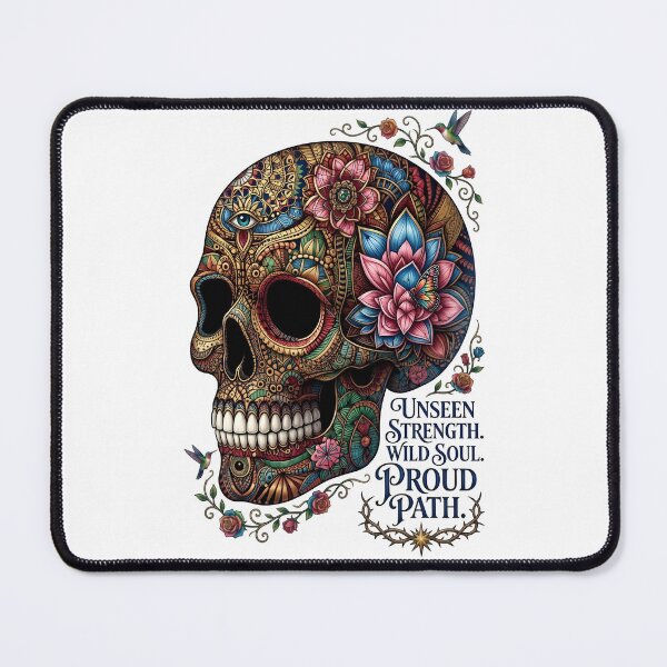 Item preview, Floral Mandala Skull Unseen Strength Wild Soul designed and sold by Sovereign Supply Co..