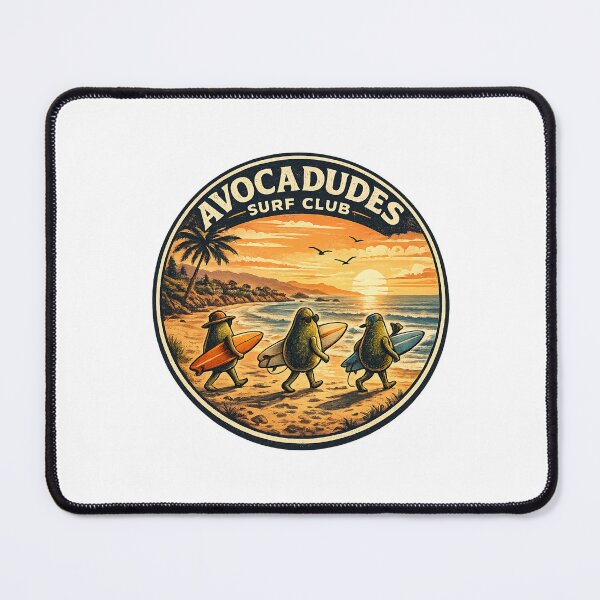 Item preview, Avocadudes Surf Club: Retro Sunset Avocado Surfers designed and sold by CircinusStore.