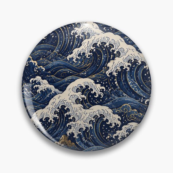 Item preview, Japanese Ocean Waves Seamless Pattern Phone Case Design designed and sold by PixelPanda28.