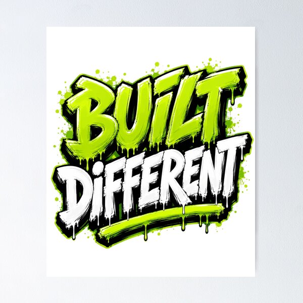 Item preview, Built Different Ambition Mindset Motivation Quote designed and sold by the-dovlat.
