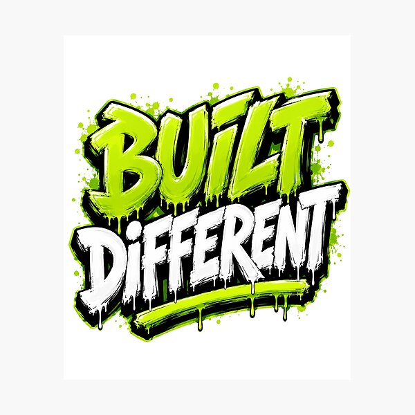 Item preview, Built Different Ambition Mindset Motivation Quote designed and sold by the-dovlat.