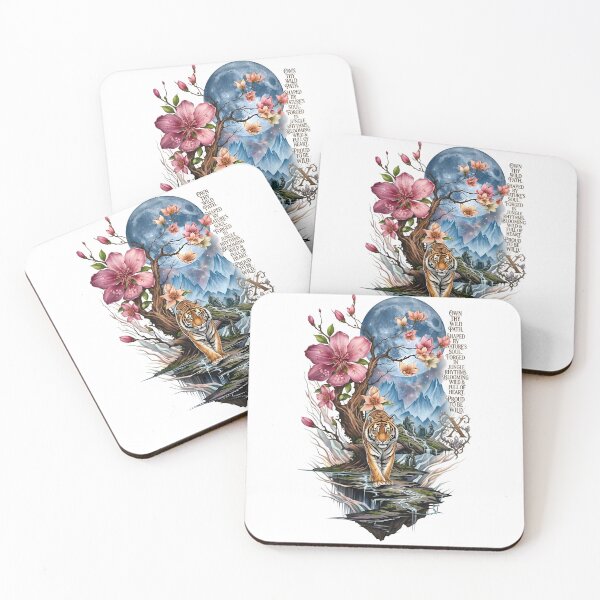 Item preview, Tiger Moon Blossom Fantasy Wild Nature designed and sold by Sovereign Supply Co..