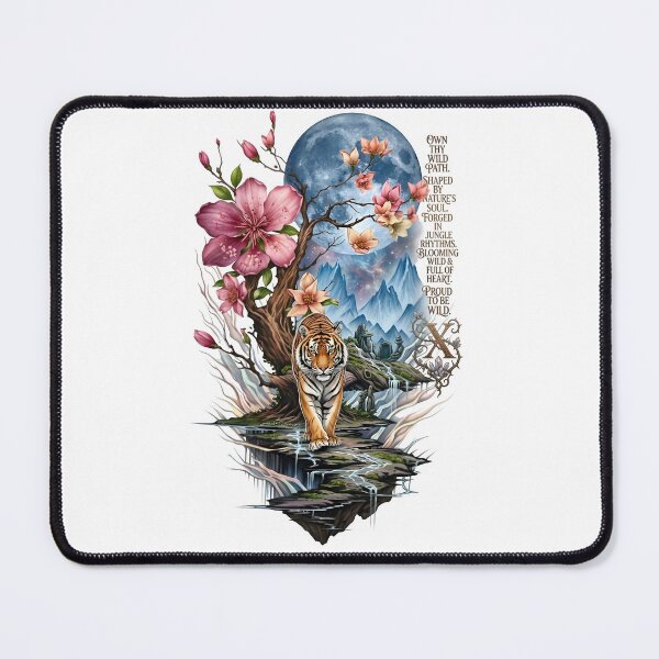 Item preview, Tiger Moon Blossom Fantasy Wild Nature designed and sold by Sovereign Supply Co..