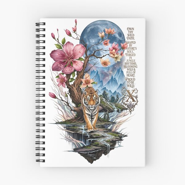 Item preview, Tiger Moon Blossom Fantasy Wild Nature designed and sold by Sovereign Supply Co..