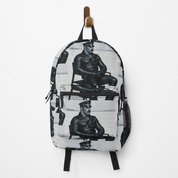 Item preview, The Silence of Snow - Leather Daddy Tom of Finland Leather Man Tribute Acrylic Gay Art. designed and sold by ItsAKinkThing.