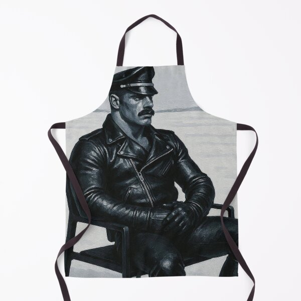 Item preview, The Silence of Snow - Leather Daddy Tom of Finland Leather Man Tribute Acrylic Gay Art. designed and sold by ItsAKinkThing.