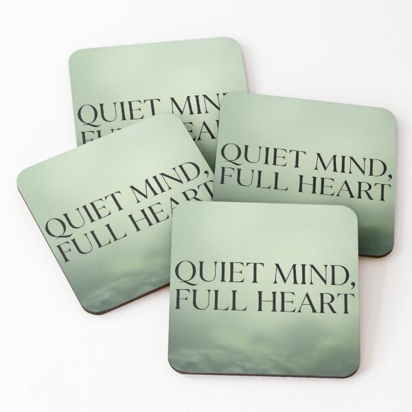 Item preview, Minimalist Wall Art Print QUIET MIND FULL HEART designed and sold by OdinLabs.