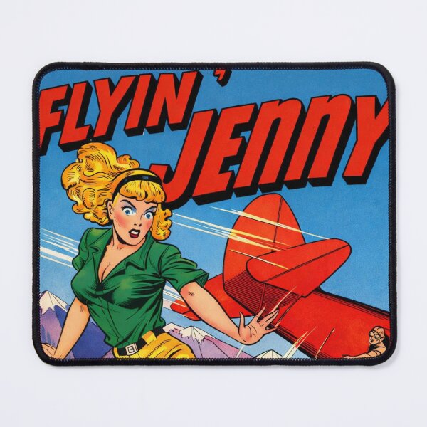 Item preview, Vintage Flyin’ Jenny Comic Cover Featuring a Bold Daredevil Woman Pilot designed and sold by Analog Aura .