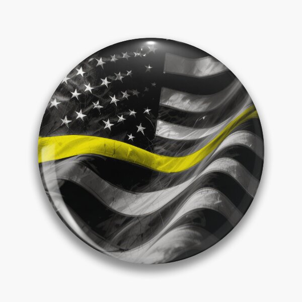 Item preview, Thin Yellow Line Grunge American Flag designed and sold by artistwill.