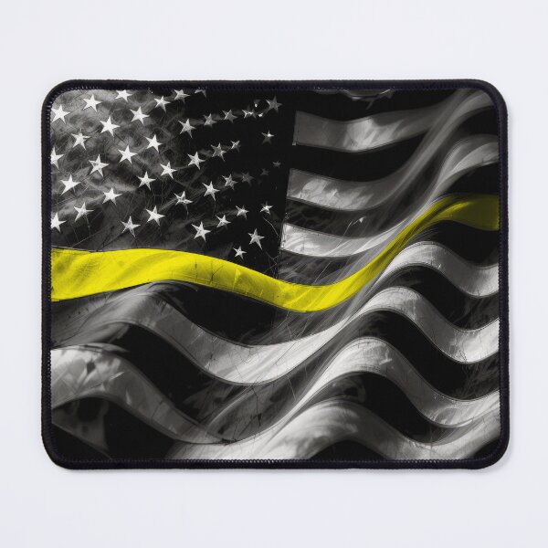 Item preview, Thin Yellow Line Grunge American Flag designed and sold by artistwill.