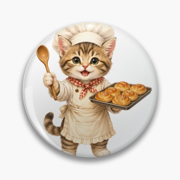 Item preview, Cute Kitten Baker Sticker designed and sold by DonnaByPT.