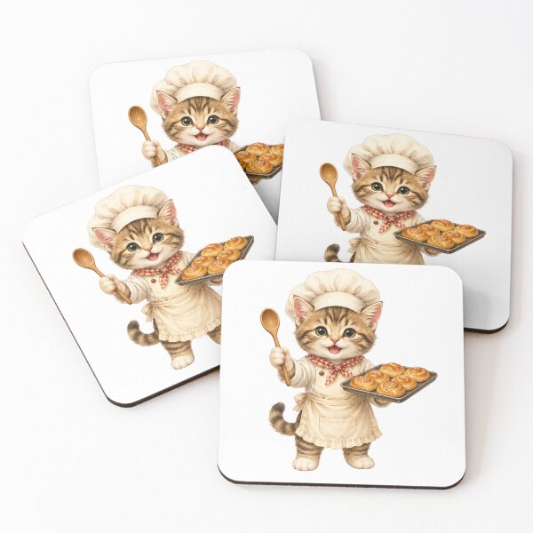 Item preview, Cute Kitten Baker Sticker designed and sold by DonnaByPT.