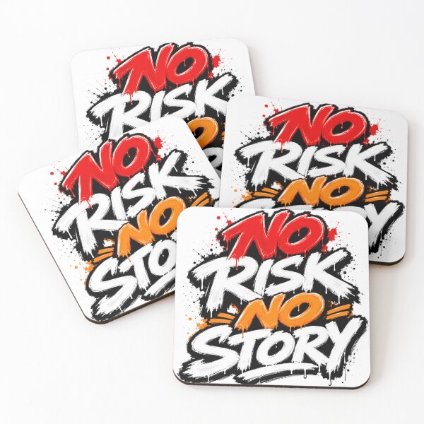 Item preview, No Risk No Story Motivation Quote designed and sold by the-dovlat.
