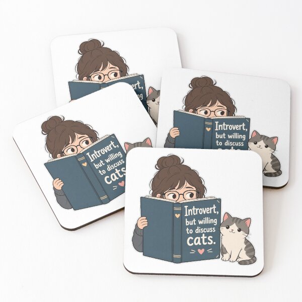 Item preview, Introvert But Willing To Discuss Cats designed and sold by Studio Cozy.