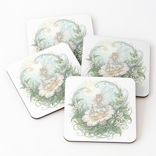 Item preview, Moonpetal Fairy Haven – Enchanted Watercolor Moon Garden Illustration designed and sold by Oonward2021.