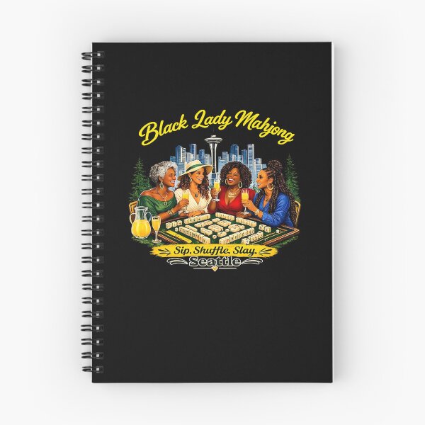 Item preview, Black Lady Mahjong Sip Shuffle Slay Girls Game Night designed and sold by Mind-Drift.