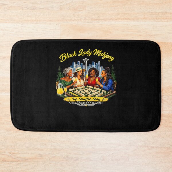 Item preview, Black Lady Mahjong Sip Shuffle Slay Girls Game Night designed and sold by Mind-Drift.