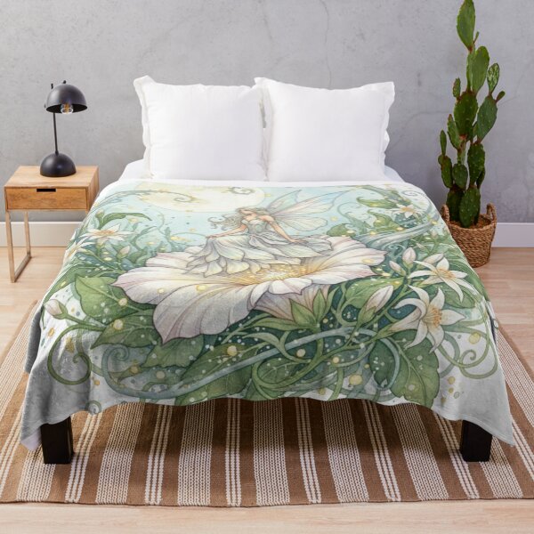 Item preview, Moonpetal Fairy Haven – Enchanted Watercolor Moon Garden Illustration designed and sold by Oonward2021.