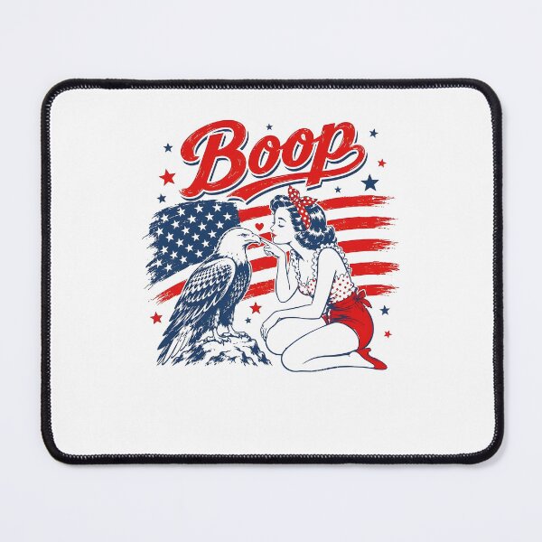 Item preview, Boop Patriotic Pinup Girl Bald Eagle 4th of July American Flag designed and sold by Mind-Drift.