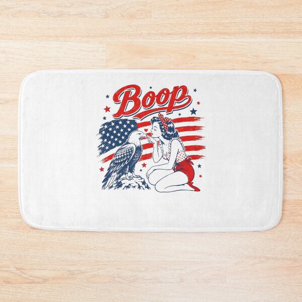 Item preview, Boop Patriotic Pinup Girl Bald Eagle 4th of July American Flag designed and sold by Mind-Drift.