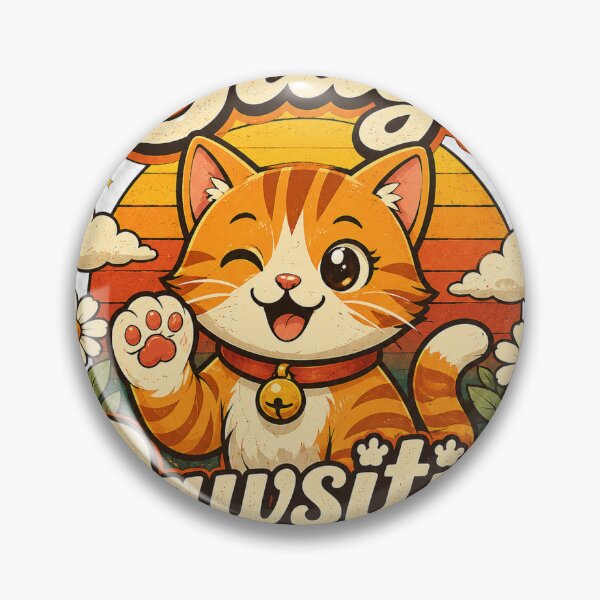 Item preview, Stay Pawsitive Cute Retro Cat Design designed and sold by ZovLane.