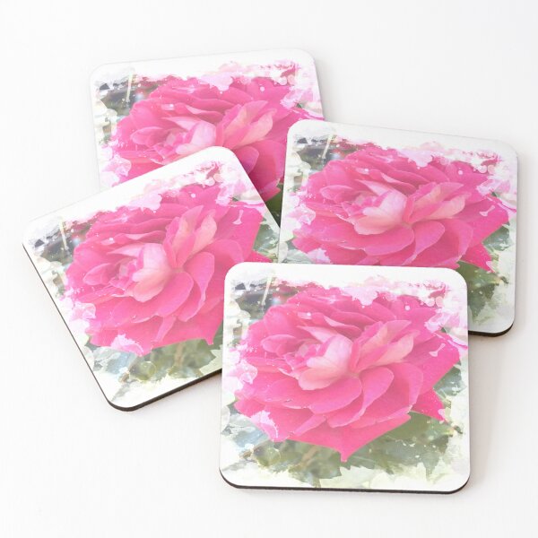 Item preview, Romantic Pink Rose Watercolor Vignette Digital Art designed and sold by BalkanBloomArt.