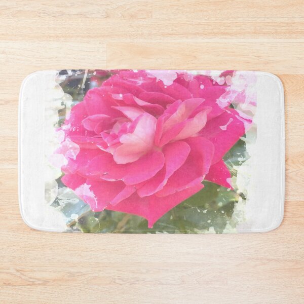 Item preview, Romantic Pink Rose Watercolor Vignette Digital Art designed and sold by BalkanBloom.