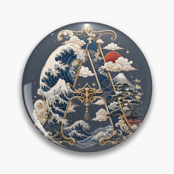 Item preview, Japanese Ukiyo-e Letter A Monogram designed and sold by JustResultsCo.