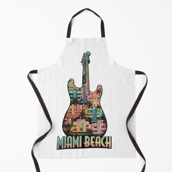Item preview, Miami Beach Guitar Shirt - Art Deco Hotels Gift for Music Lovers. designed and sold by UrbanPrintVibes.