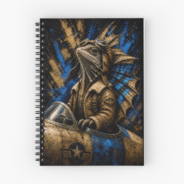 Item preview, Fearless Dieselpunk Fighter Lizard Travel Aesthetic Art designed and sold by Vista Atelier.
