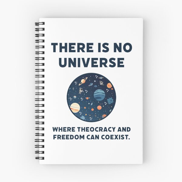 Item preview, There is no universe where theocracy and freedom can coexist.  designed and sold by Rachel the Artist .