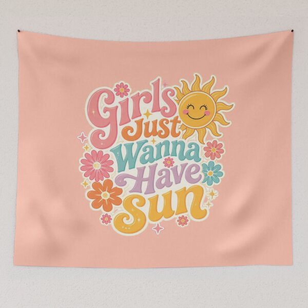 Item preview, Girls Just Wanna Have Sun – Cheerful Summer Vibes designed and sold by ABLAT-CREATIONS.