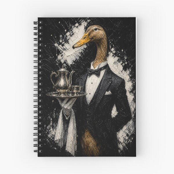 Item preview, Sophisticated Elegant Butler Duck Dark Aesthetic Art designed and sold by Vista Atelier.