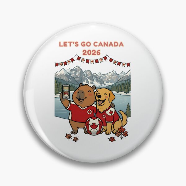 Item preview, Capybara and Dog Canada Soccer Rocky Mountain Fan Gift designed and sold by laughingshirts.