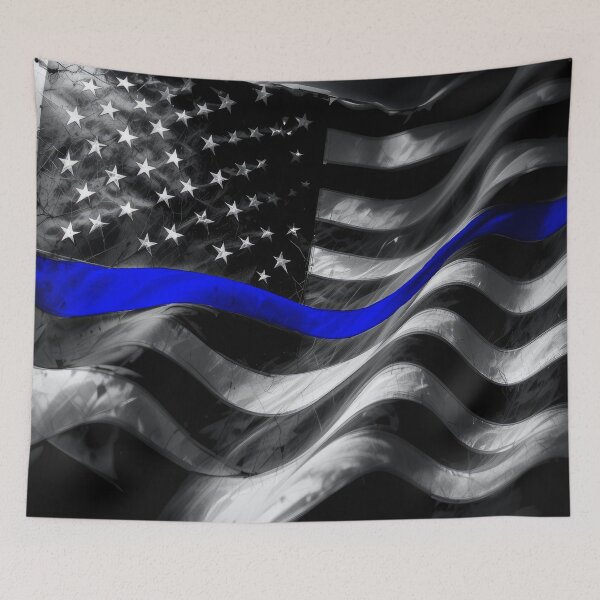 Item preview, Thin Blue Line American Flag Police Support Law Enforcement Design designed and sold by artistwill.