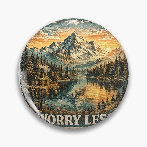 Item preview, Wander More Worry Less Mountain Adventure Design designed and sold by ZovLane.