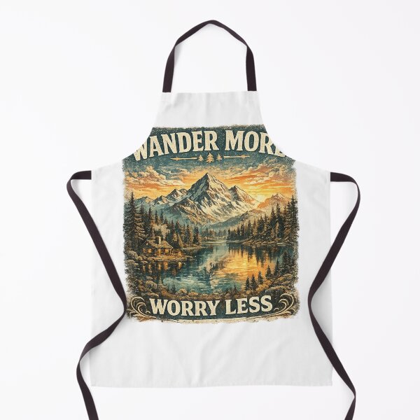 Item preview, Wander More Worry Less Mountain Adventure Design designed and sold by ZovLane.