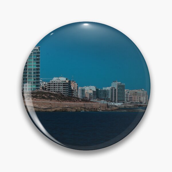 Item preview, Coastal City Waterfront With Modern Apartment Buildings Overlooking Deep Blue Sea And Rocky Shoreline designed and sold by Nmallia.