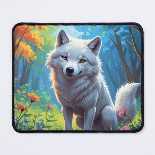 Item preview, Whimsical Arctic Fox in Enchanted Forest designed and sold by Nick Seidel.
