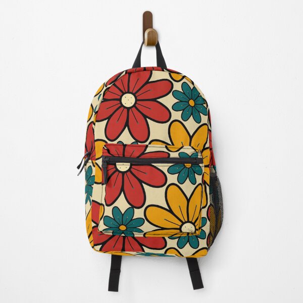 Item preview, Green, Red and Yellow Vintage Flowers Design E9 designed and sold by StefanStudioArt.