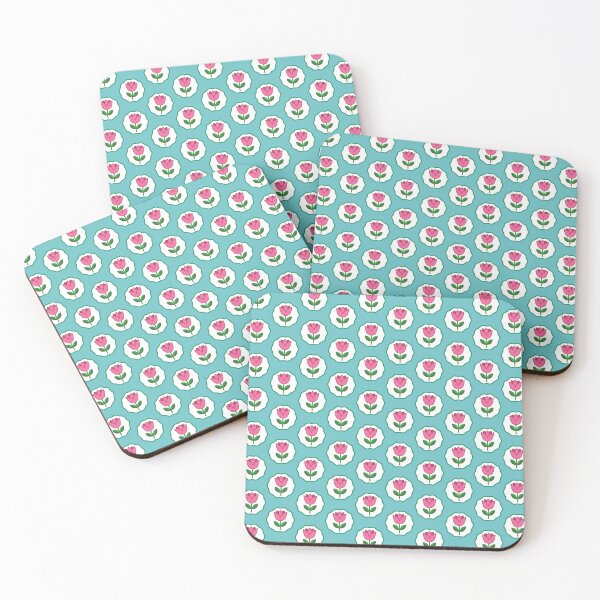 Item preview, Pink Tulips on Aqua Mint designed and sold by Isma Saleem.