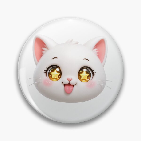 Item preview, Star-Eyes Cute Cat Emoji designed and sold by AstraDrip Studio.
