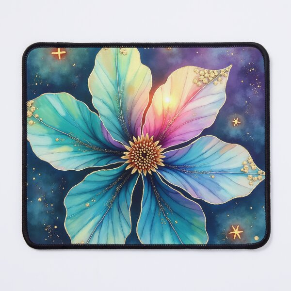 Item preview, Aurora Starpetal Bloom – Celestial Watercolor Fantasy Flower Illustration designed and sold by Oonward2021.