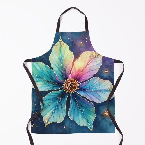 Item preview, Aurora Starpetal Bloom – Celestial Watercolor Fantasy Flower Illustration designed and sold by Oonward2021.