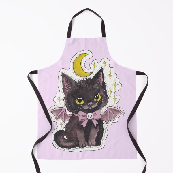 Item preview, Demon Kitty — Cute Hand Drawn Gothic Cat Art designed and sold by Darkfully-Done.