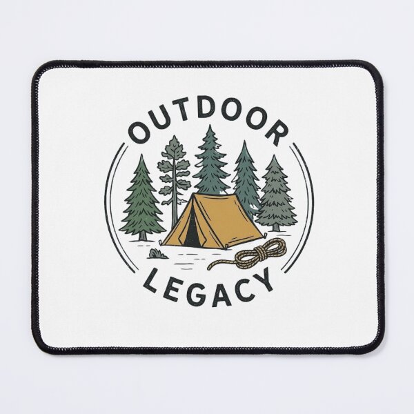 Item preview, Outdoor Legacy Vintage Camping Tent Badge designed and sold by GiggleInkTees.