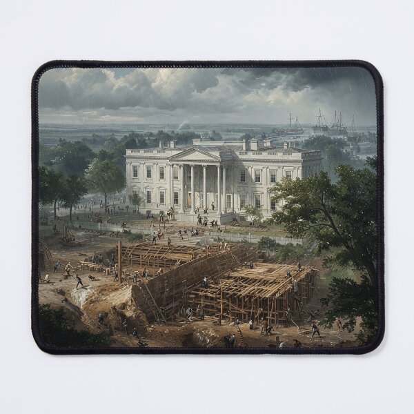 Item preview, "White House Reborn in the Rain-19th Century Reconstruction" designed and sold by SkyKing Ron.